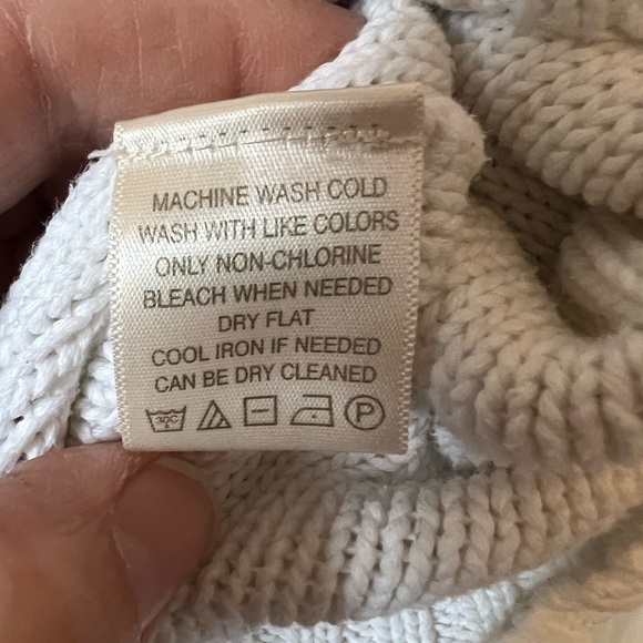 Tommy Bahamas 100% Cotton V Neck With Tie White Long Sleeve Sweater Womens Sz M - Picture 4 of 5